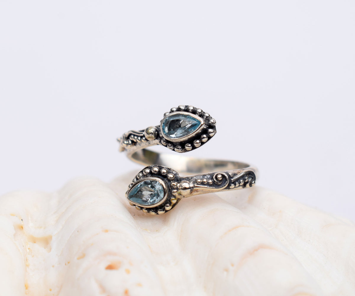 Anillo Pie Duo Topacio