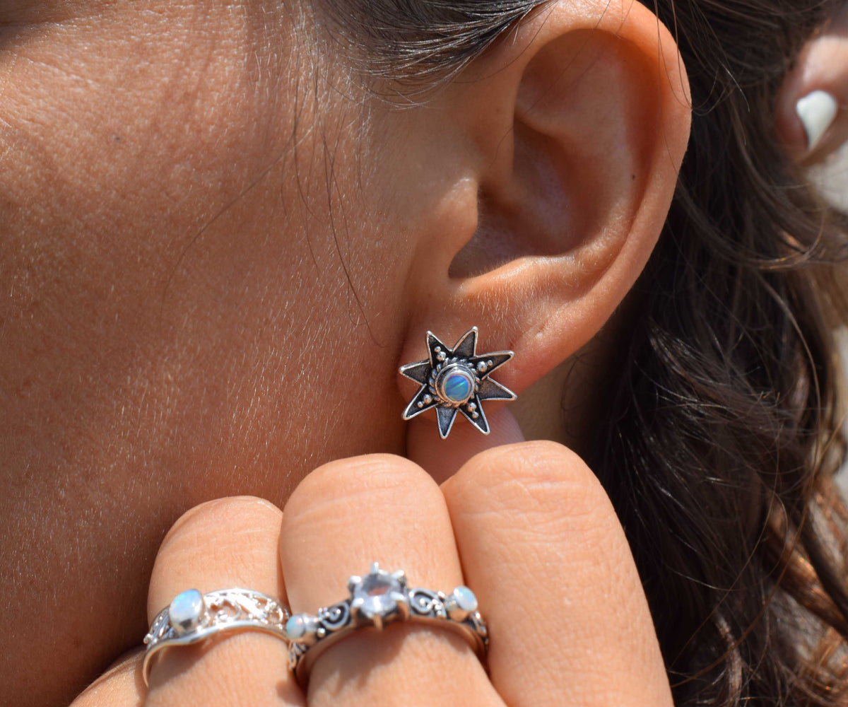 Aros Venus Silver Ópalos