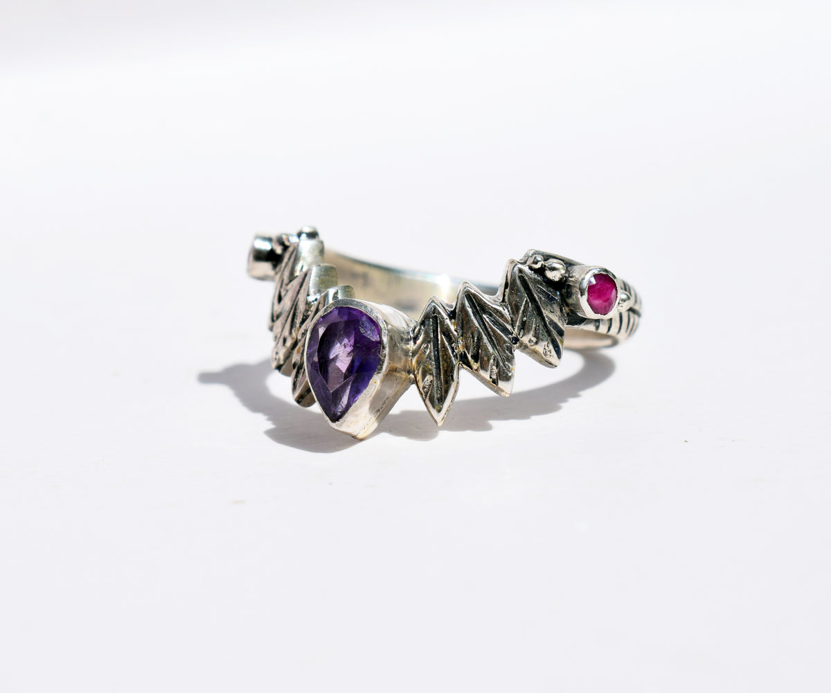 Anillo Pocahontas Fusión Amatista