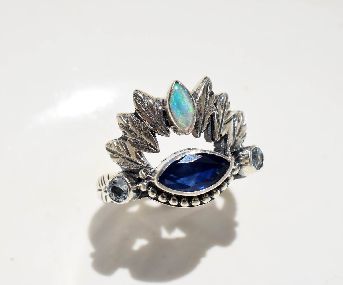 Anillo Pocahontas Zafiro