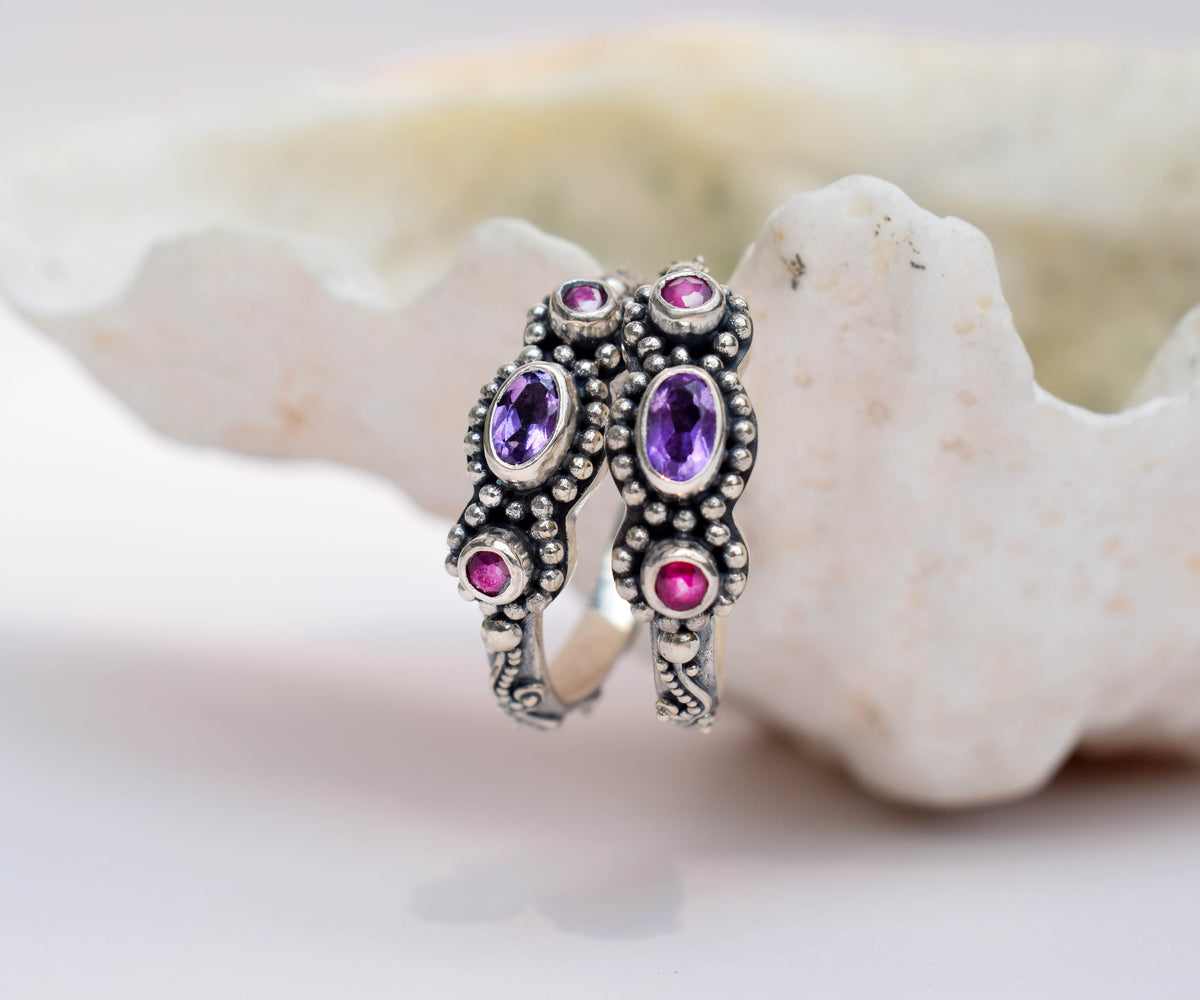 Argollas Roma Amatistas