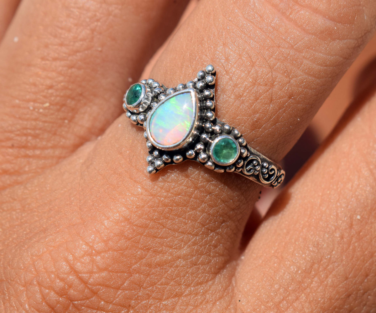 Anillo Roma Ópalo Esmeralda