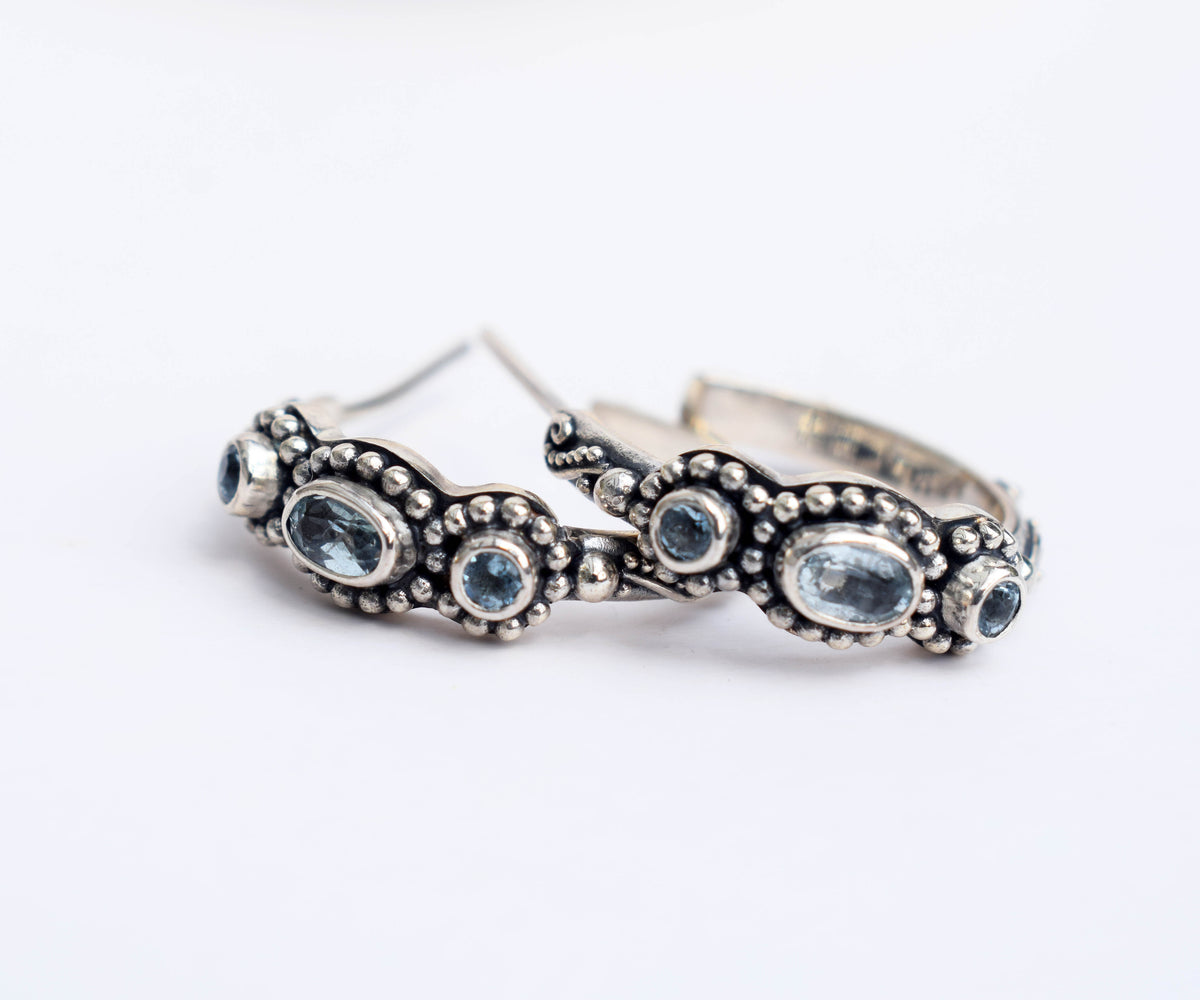 Argollas Roma Aguamarinas