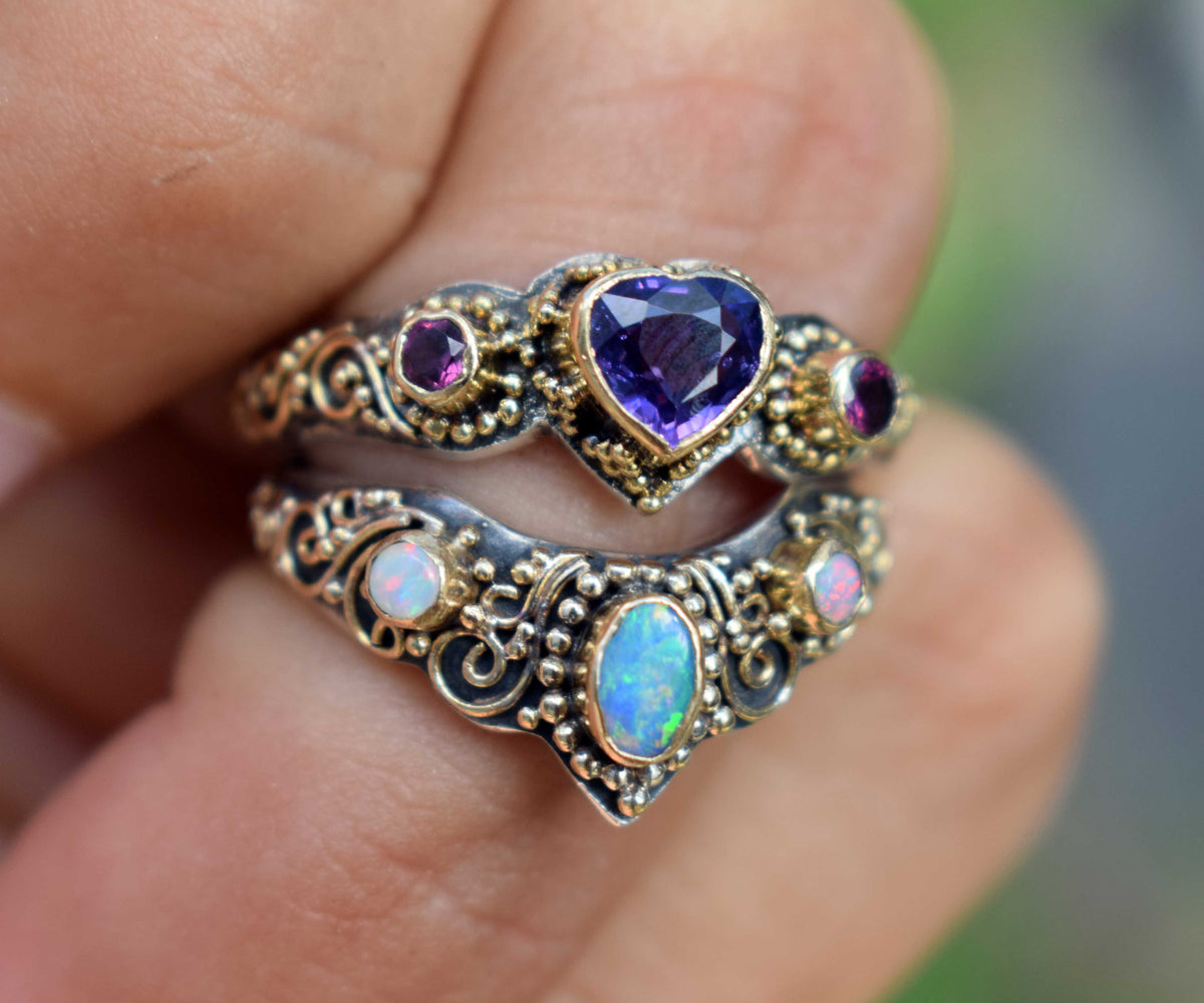 Anillo Roma Love Zafiro Rosa