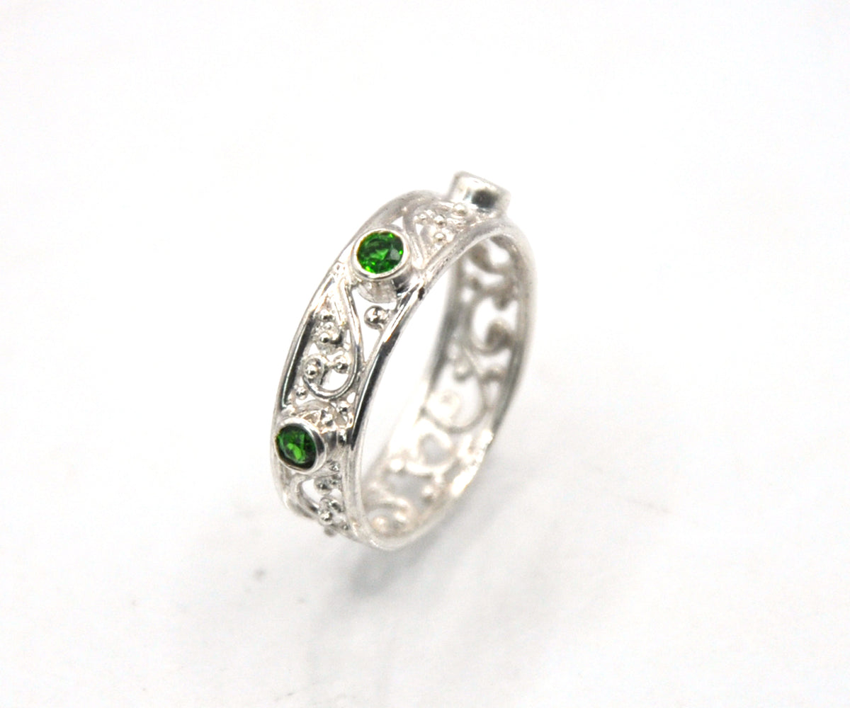 Anillo Basic Open Tsavoritas