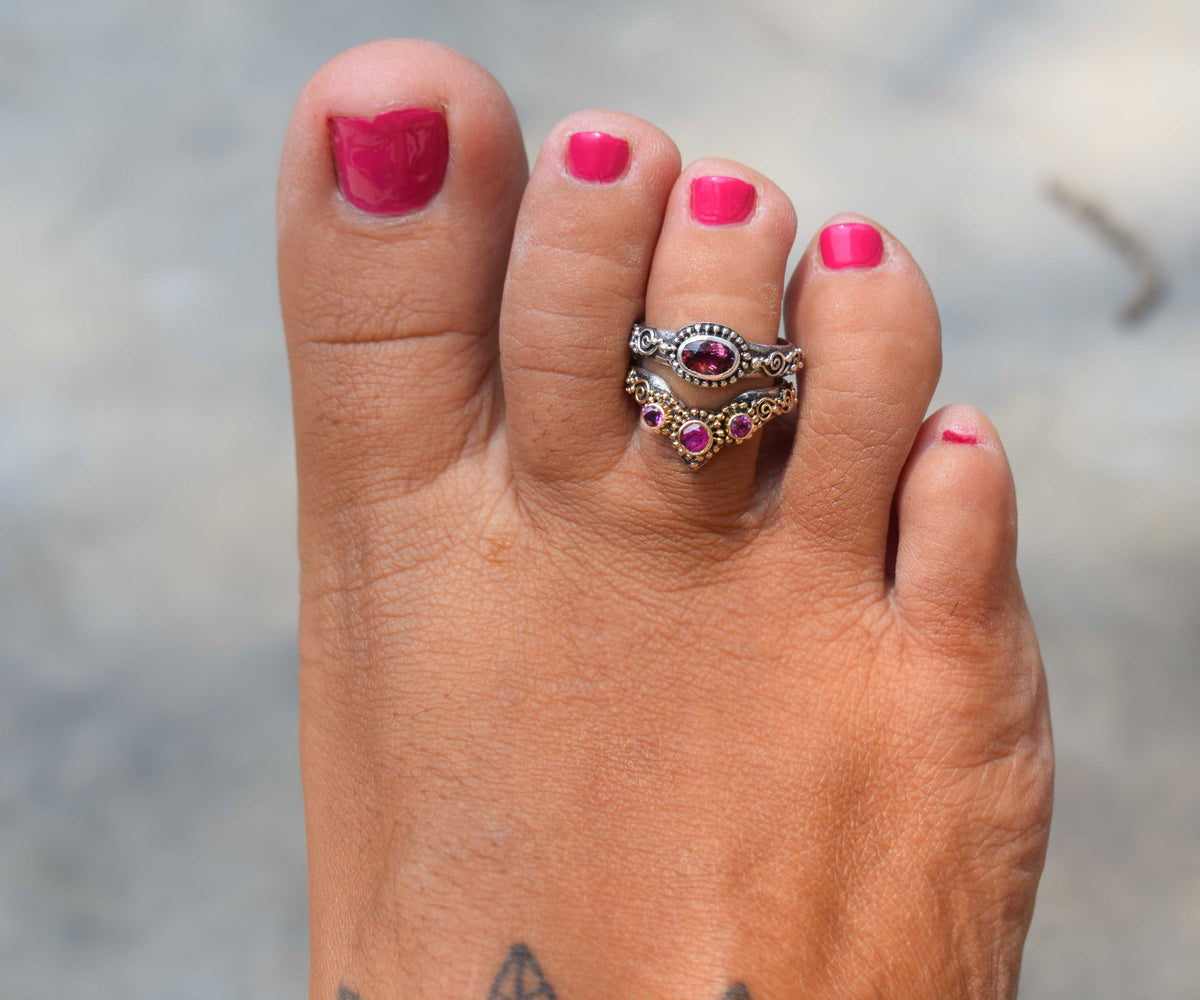 Anillo Pie Dreams Rodolita