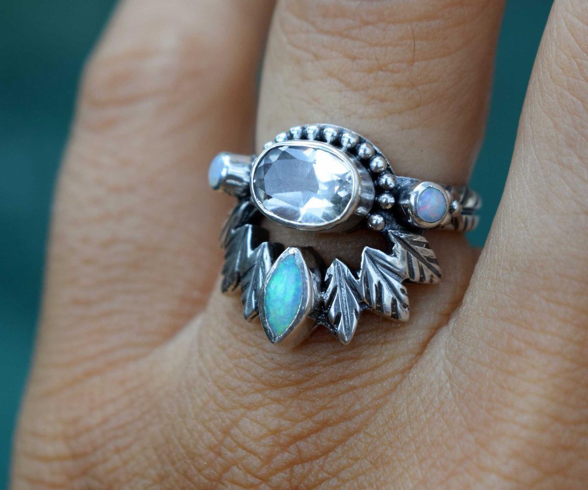 Anillo Pocahontas Topacio White