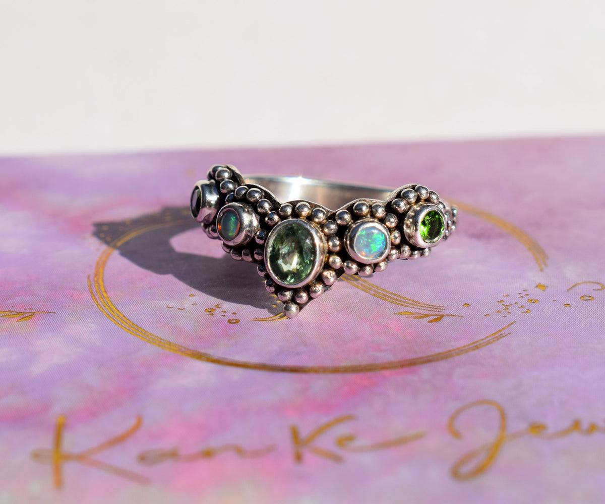 Anillo Petra Fusión Turmalina verde