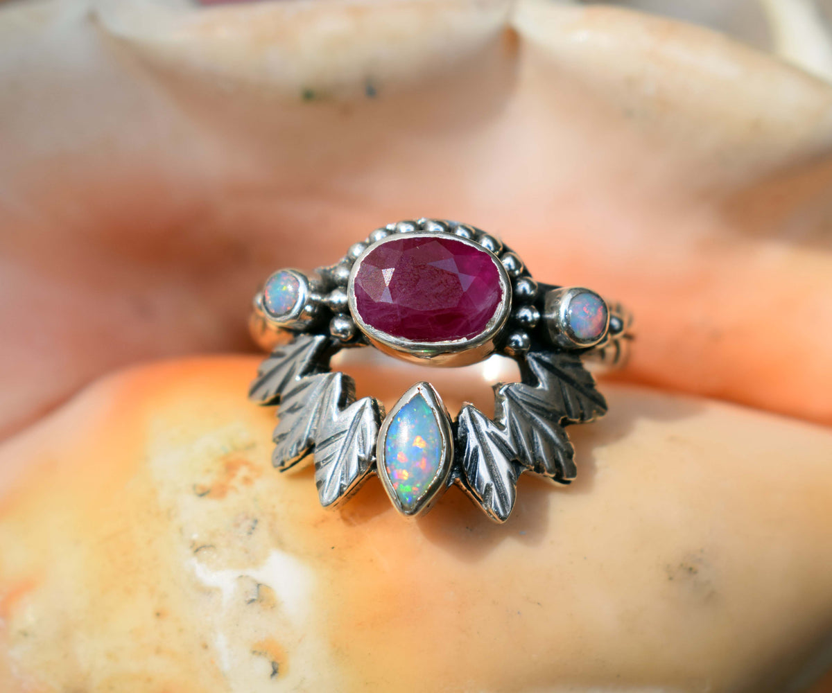 Anillo Pocahontas Rubi