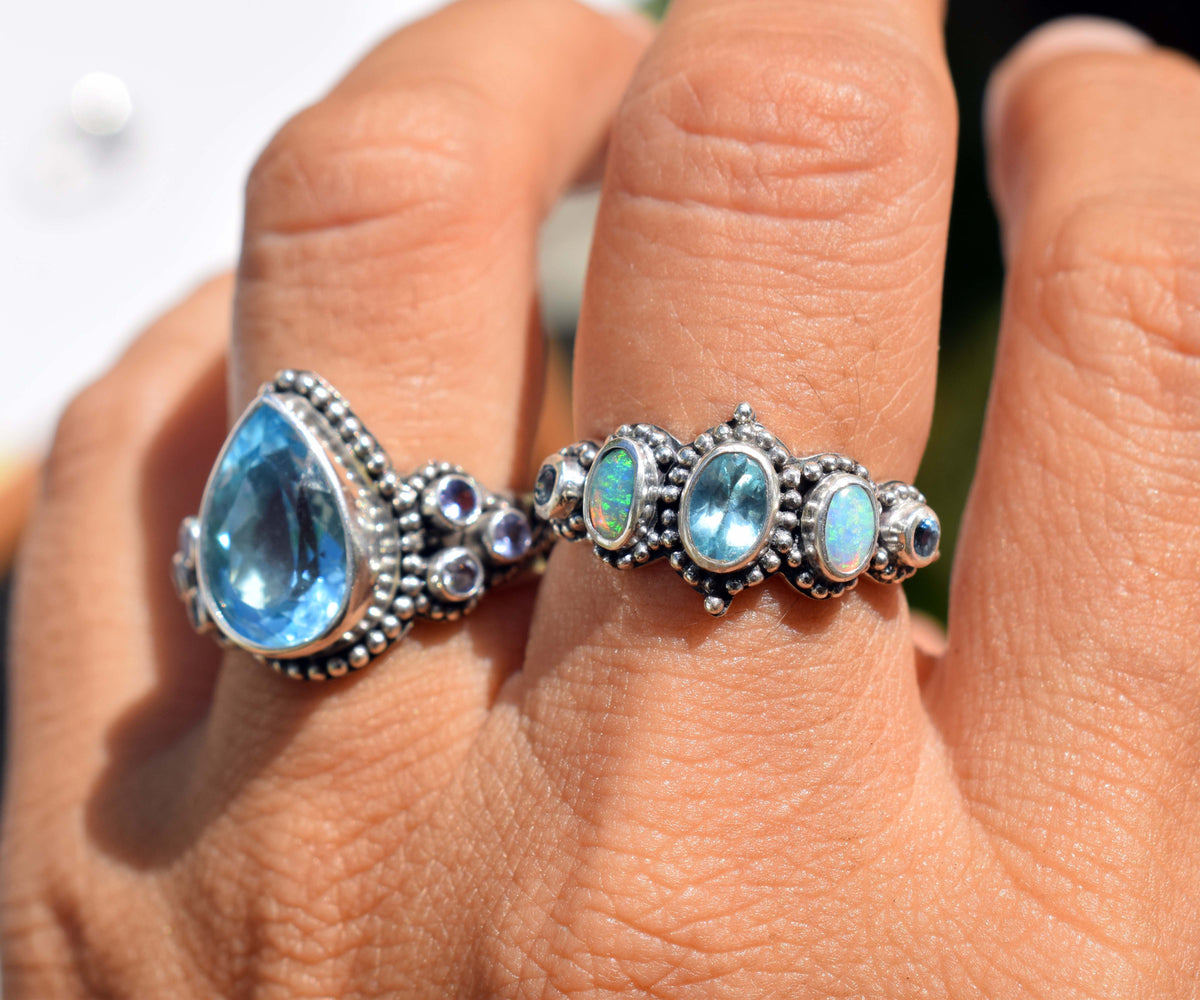 Anillo Petra Apatita Ópalo