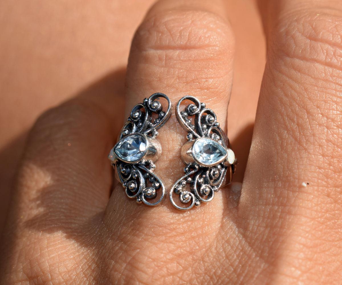 Anillo Open Butterfly Topacio