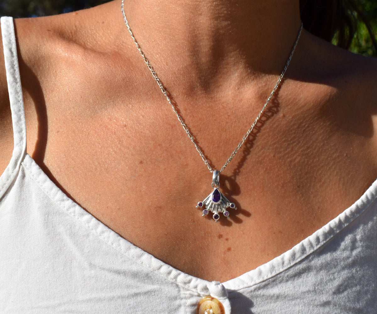 Colgante Shell Purple Pink