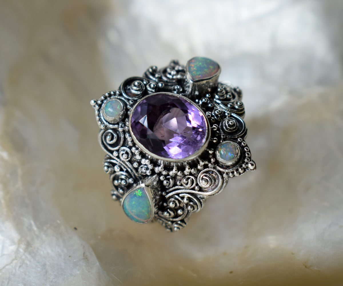 Anillo New Lotus Amatista