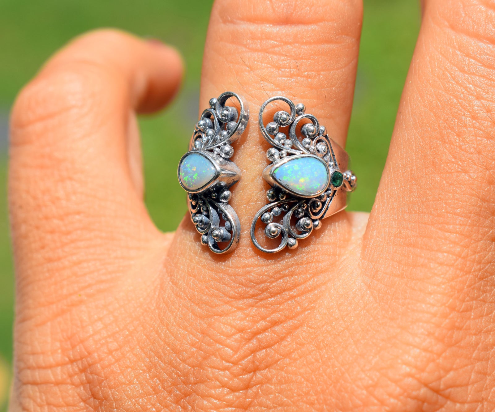 Anillo Open Butterfly Ópalo