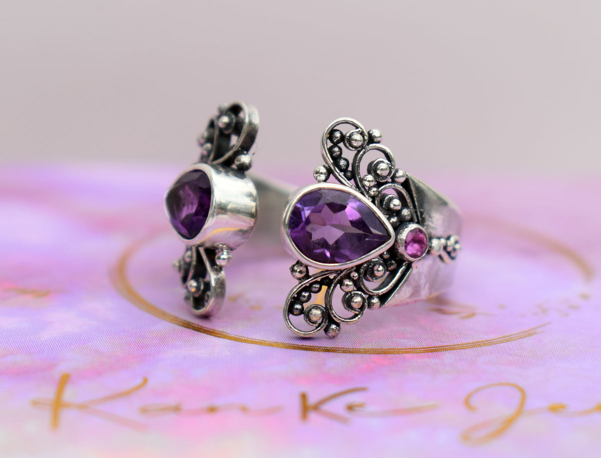 Anillo Butterfly Amatista