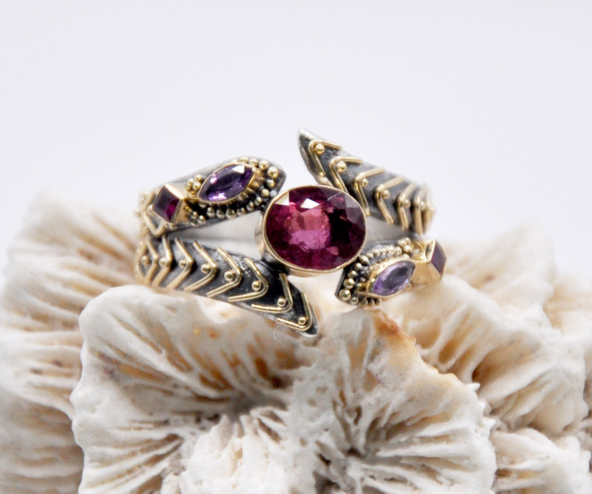 Anillo Kundalini Polaris Turmalina