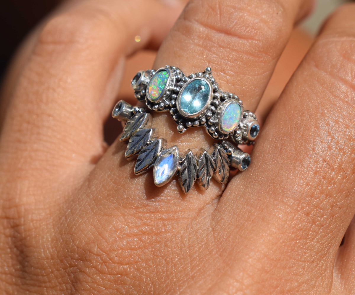 Anillo Pocahontas Fusión Piedra Luna