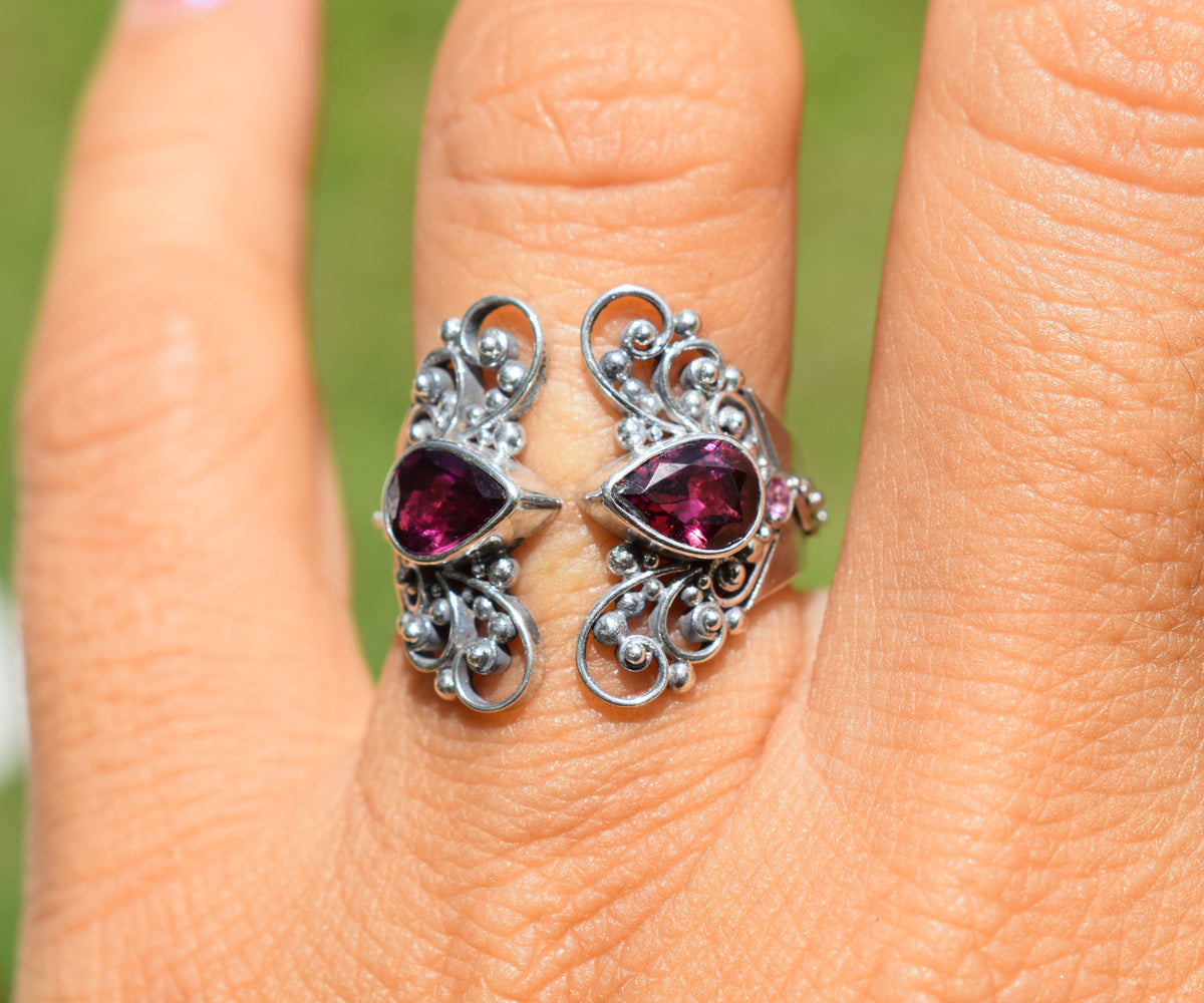 Anillo Open Butterfly Rodolita