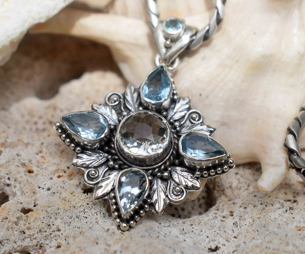 Colgante  Pocahontas Aguamarina