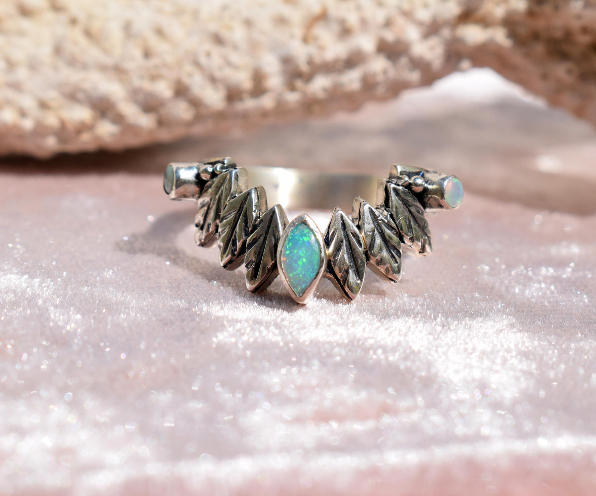 Anillo Pocahontas Fusión full Ópalos