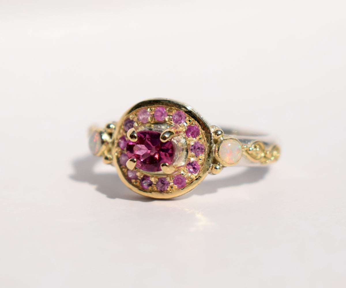 Anillo Celestia Pink Turmalina