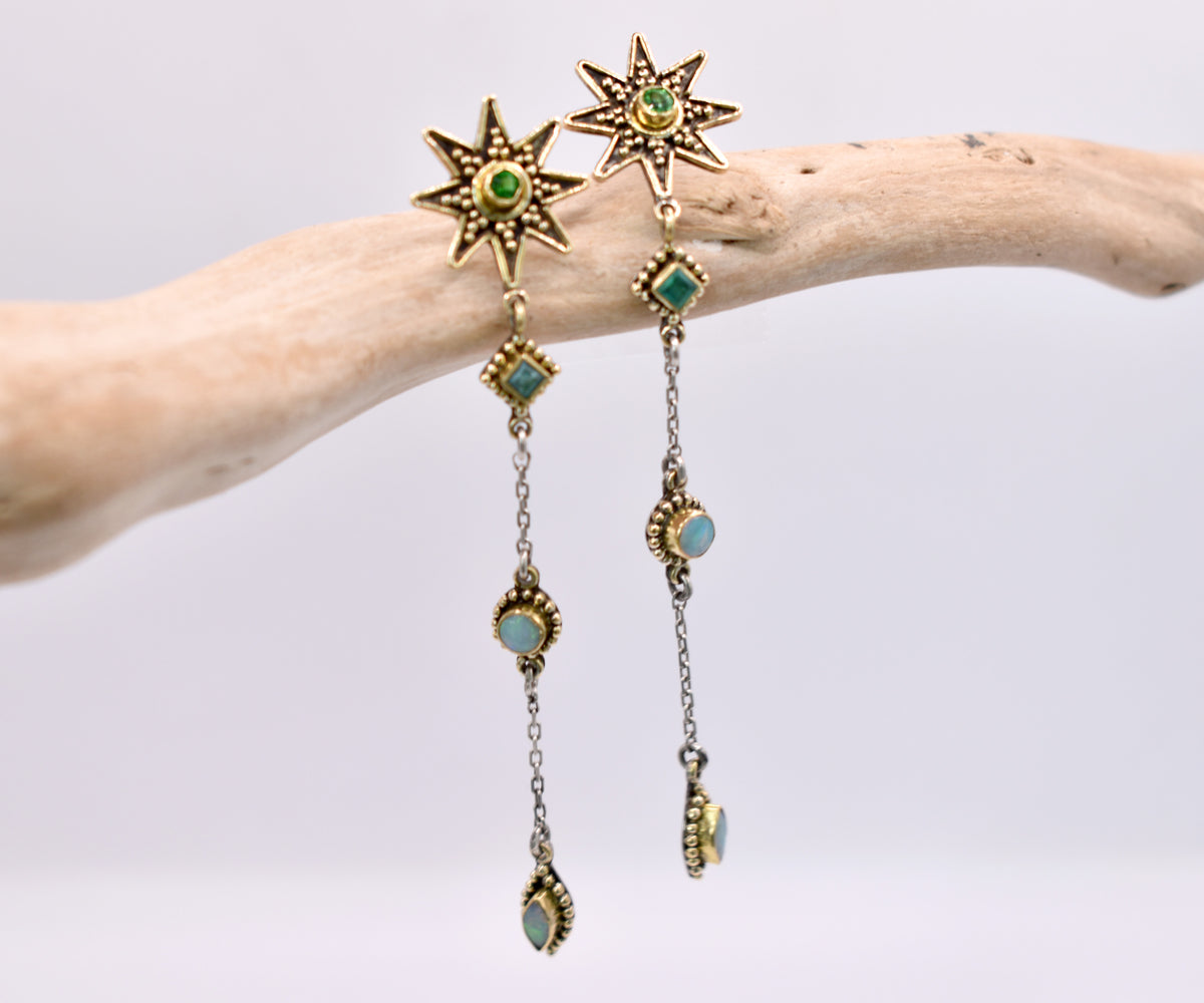 Aros Falling Star Opalo Esmeraldas