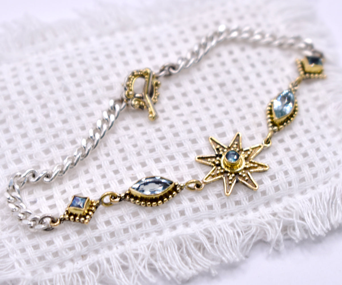 Pulsera Constelaciones Aguamarina