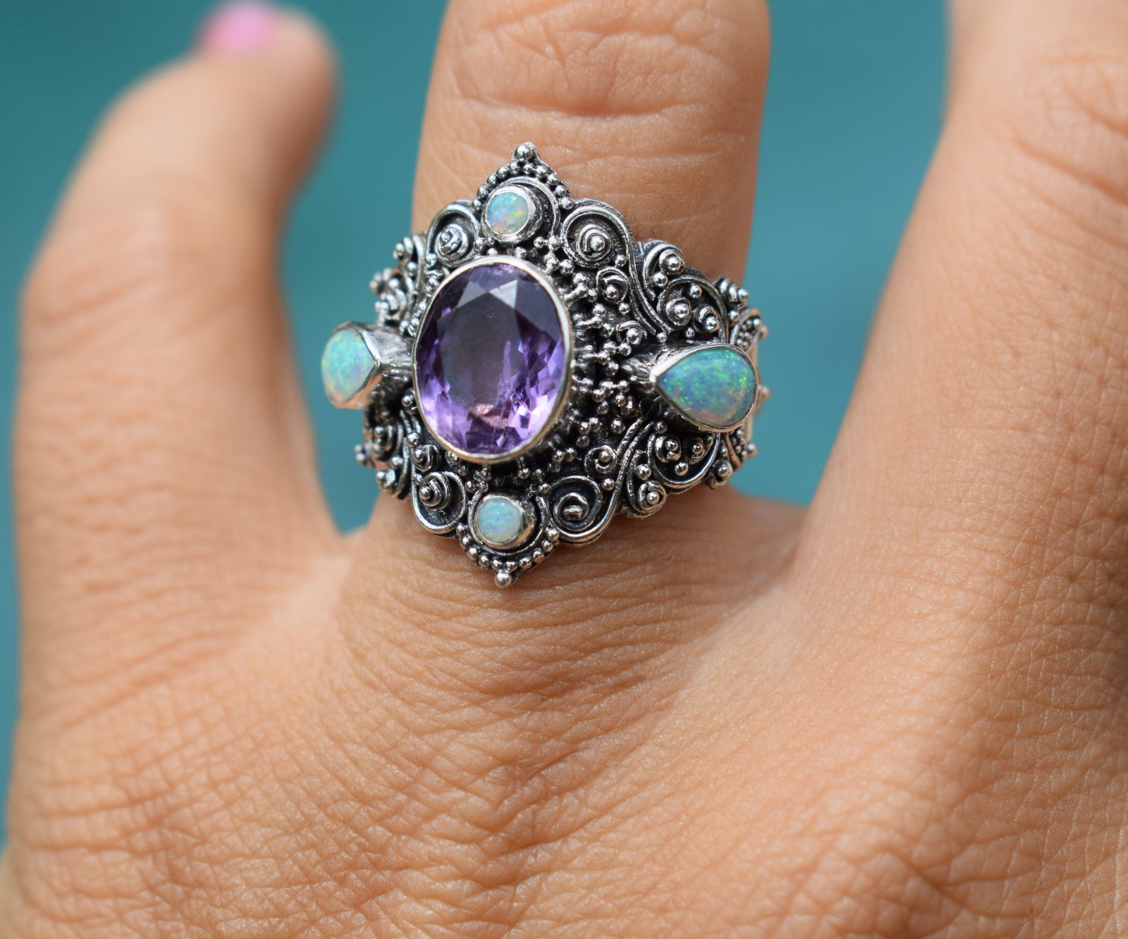 Anillo New Lotus Amatista