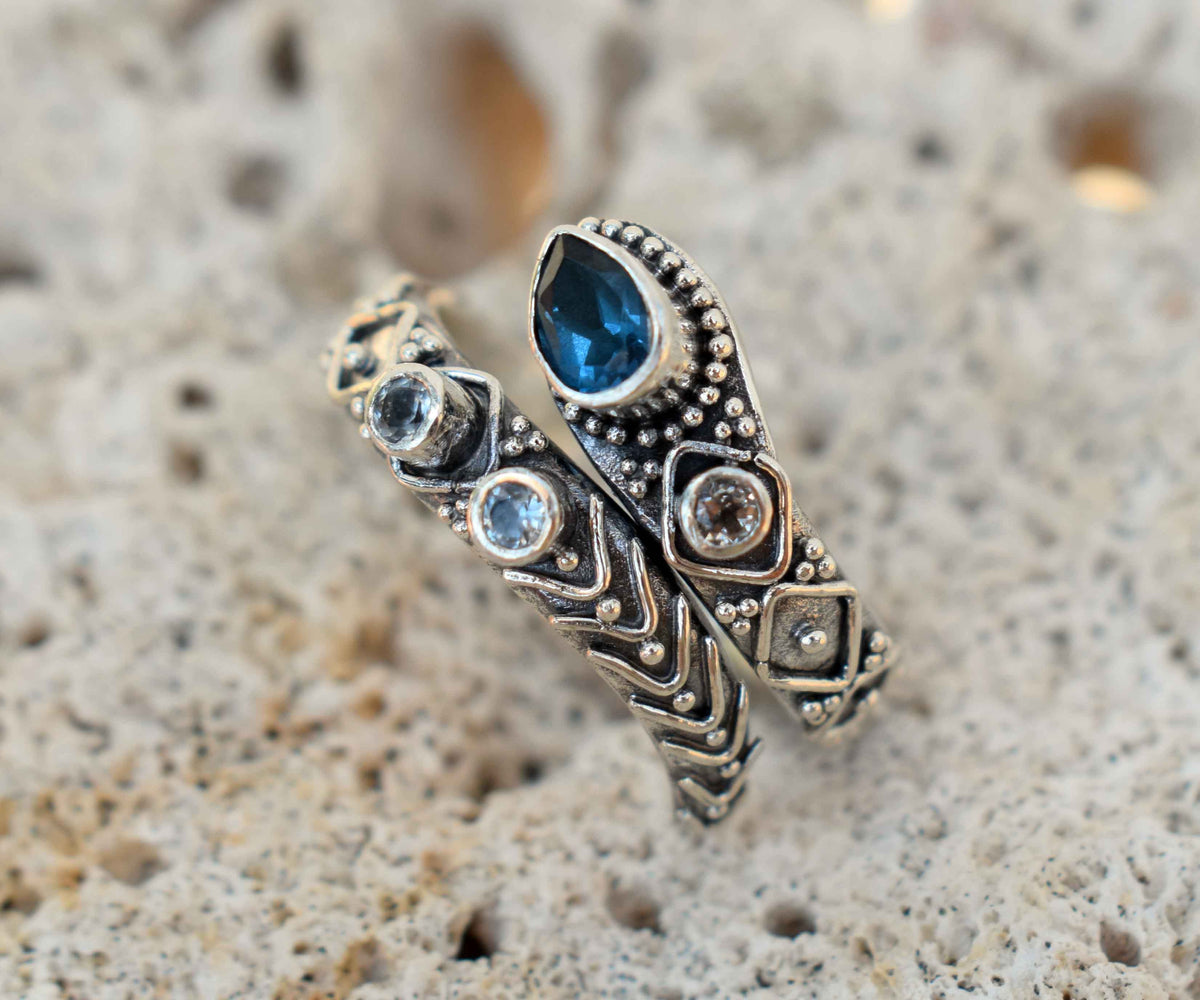 Anillo Kundalini Topacio