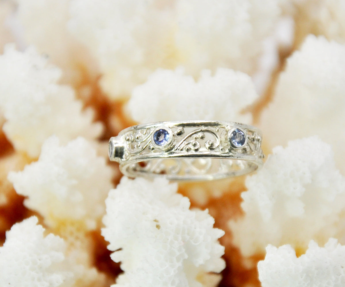 Anillo Basic Open Tanzanita