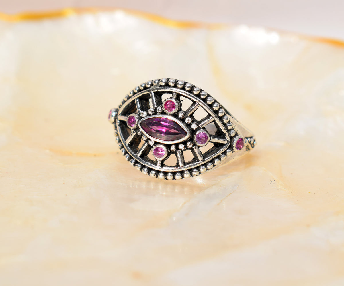 Anillo Tercer Ojo Rodolita