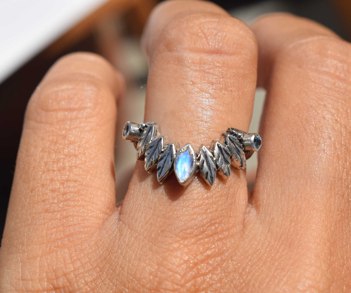 Anillo Pocahontas Fusión Piedra Luna