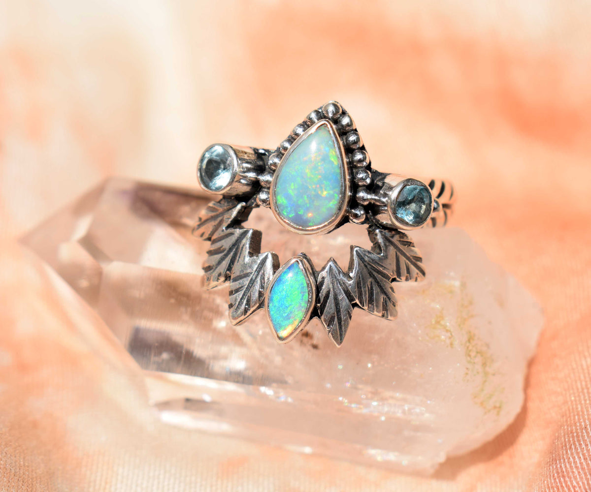 Anillo Pocahontas Opalo Mar