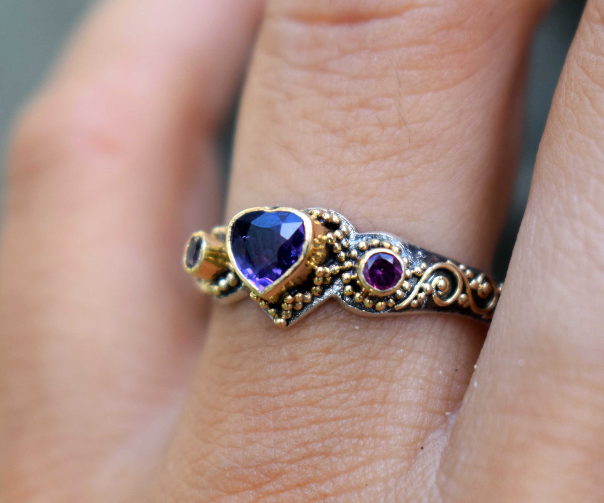 Anillo Roma Love Zafiro Rosa