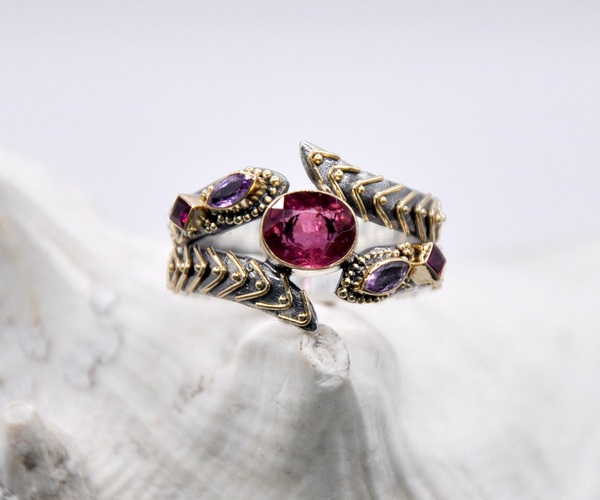 Anillo Kundalini Polaris Turmalina