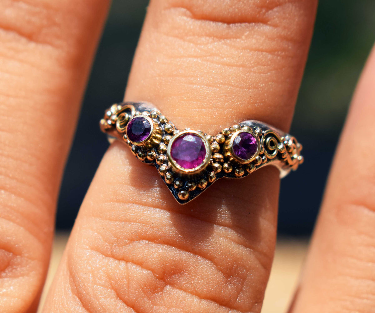 Anillo Pie Fusión Rubi