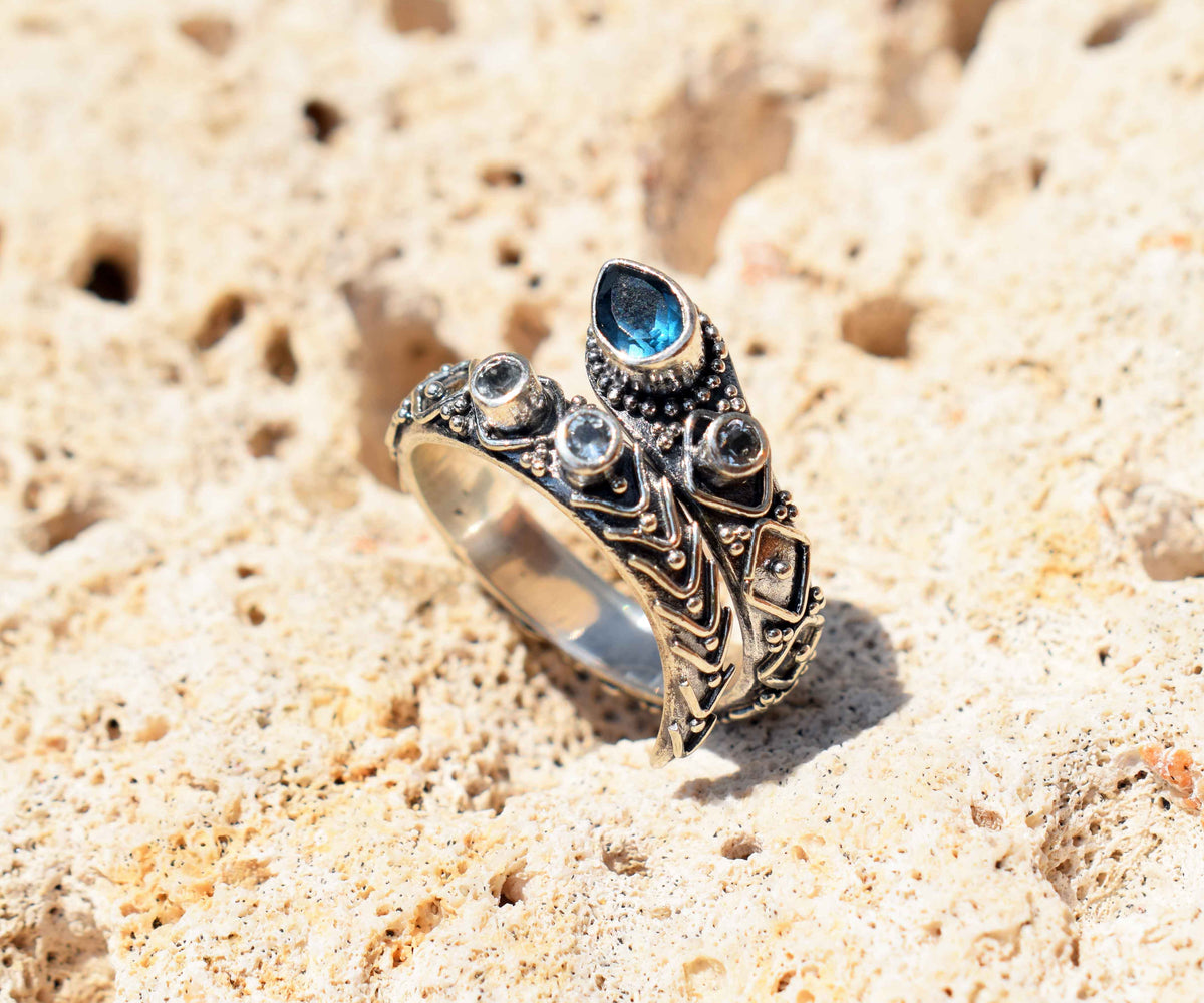 Anillo Kundalini Topacio