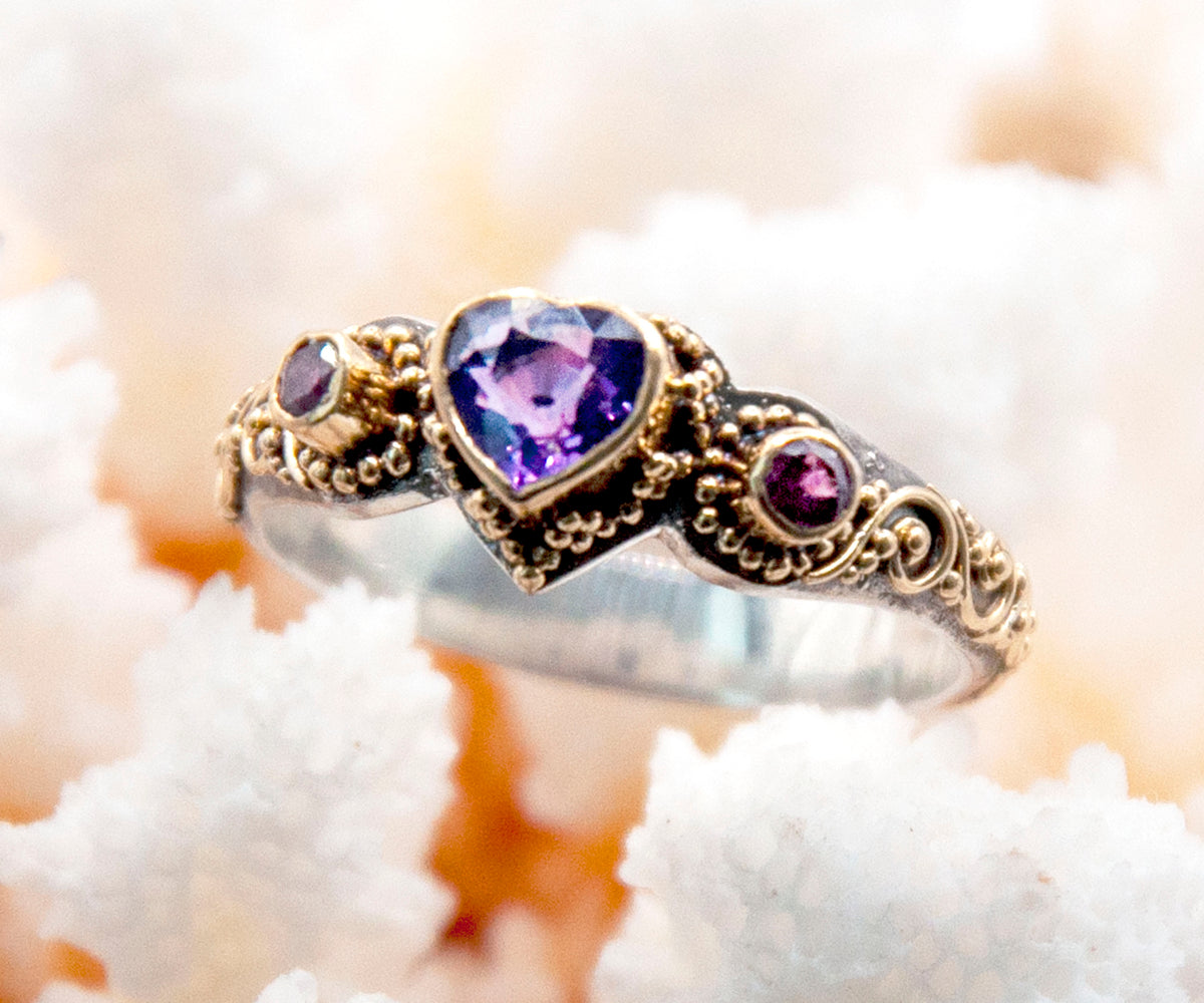 Anillo Roma Love Zafiro Rosa