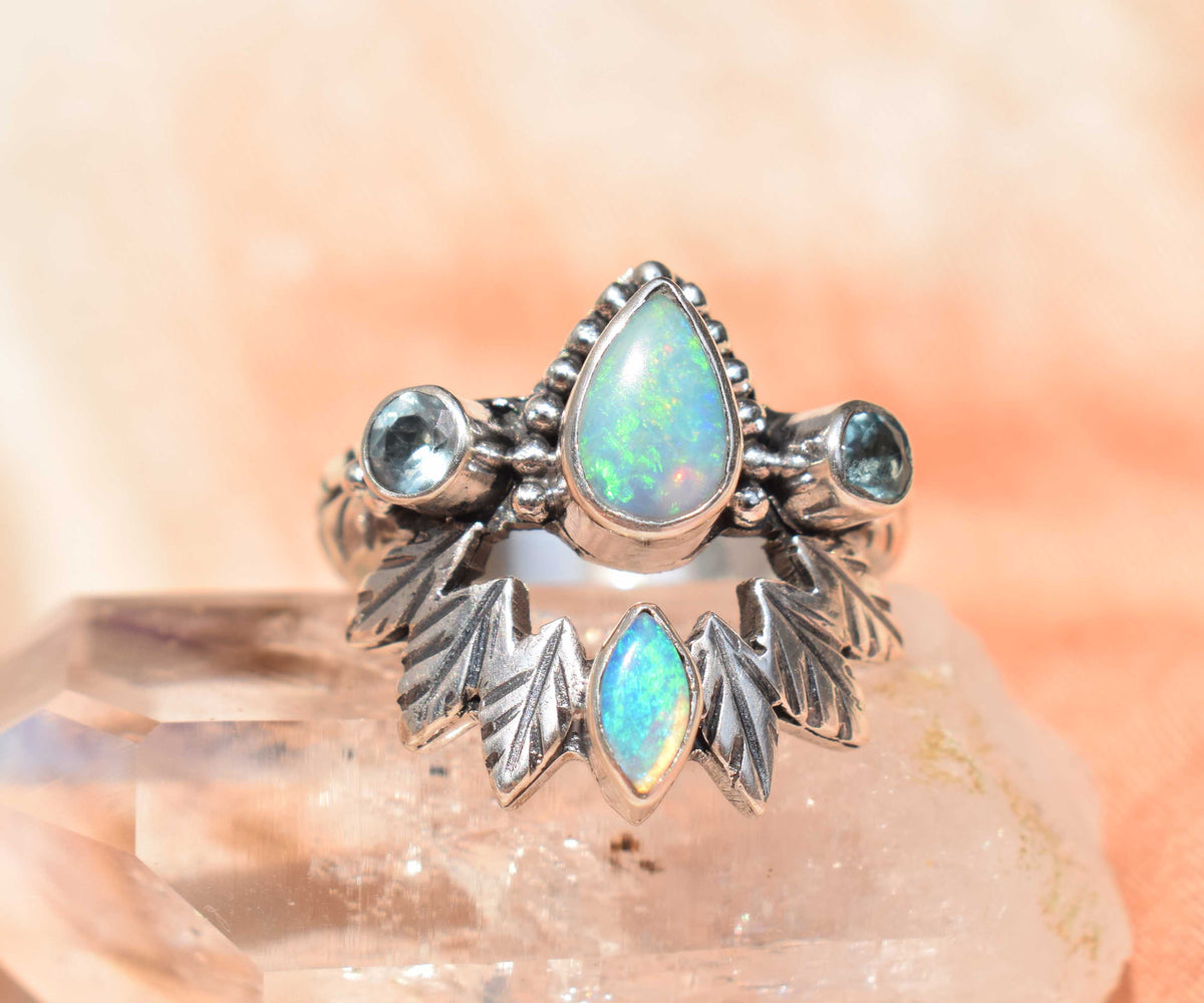 Anillo Pocahontas Opalo Mar