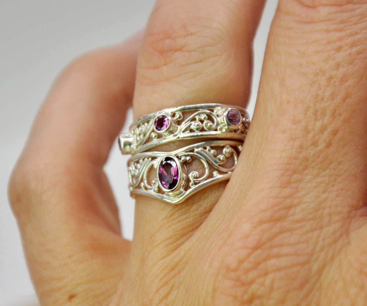 Anillo Basic Open Amatistas