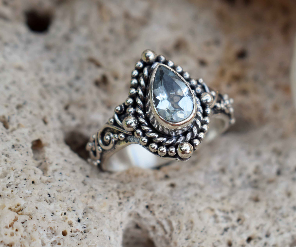 Anillo Fall in Love Aguamarina