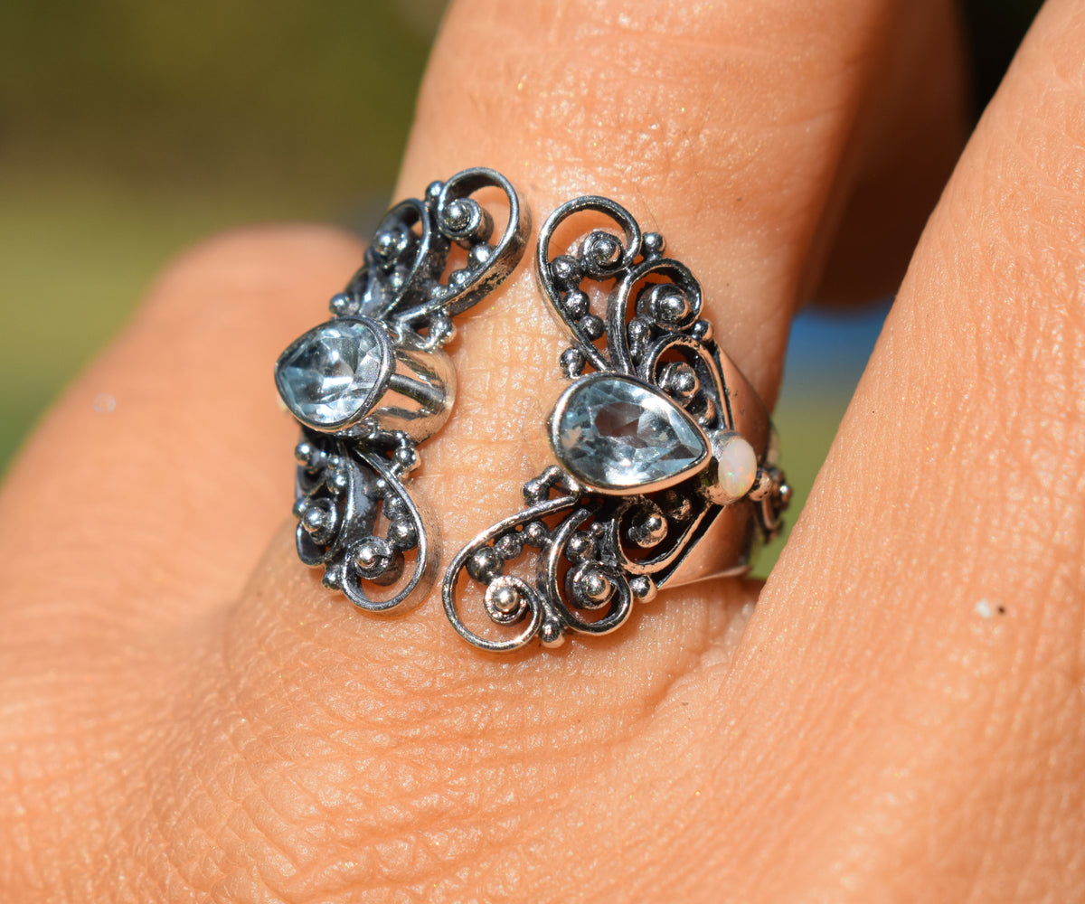 Anillo Open Butterfly Topacio