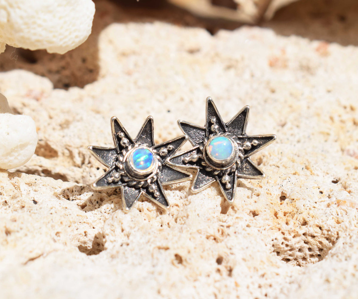 Aros Venus Silver Ópalos