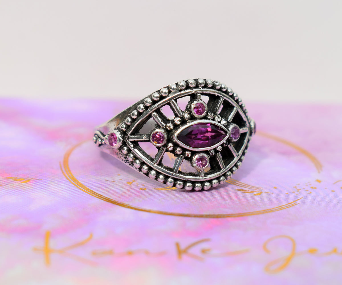 Anillo Tercer Ojo Rodolita