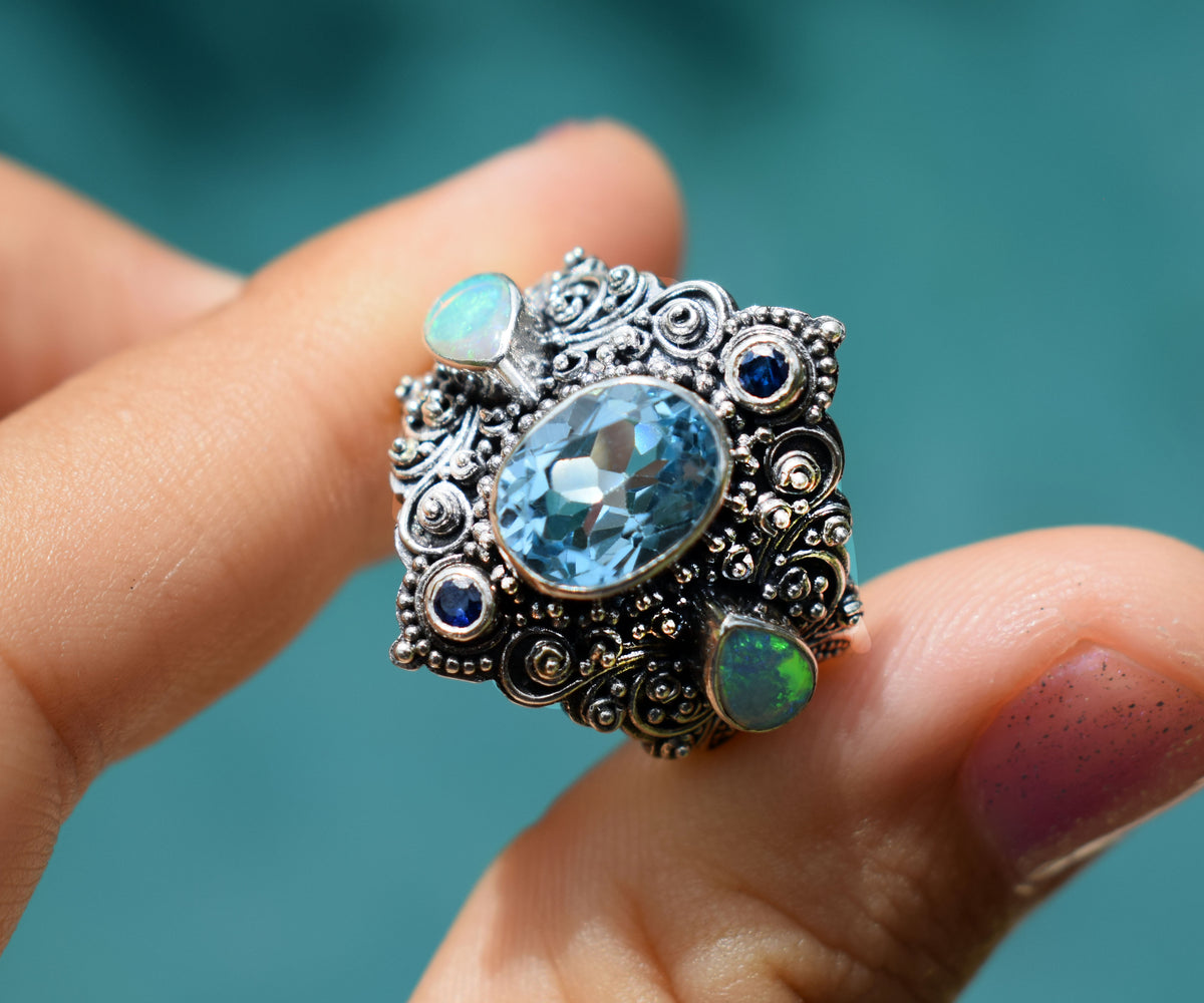 Anillo New Lotus Topacio