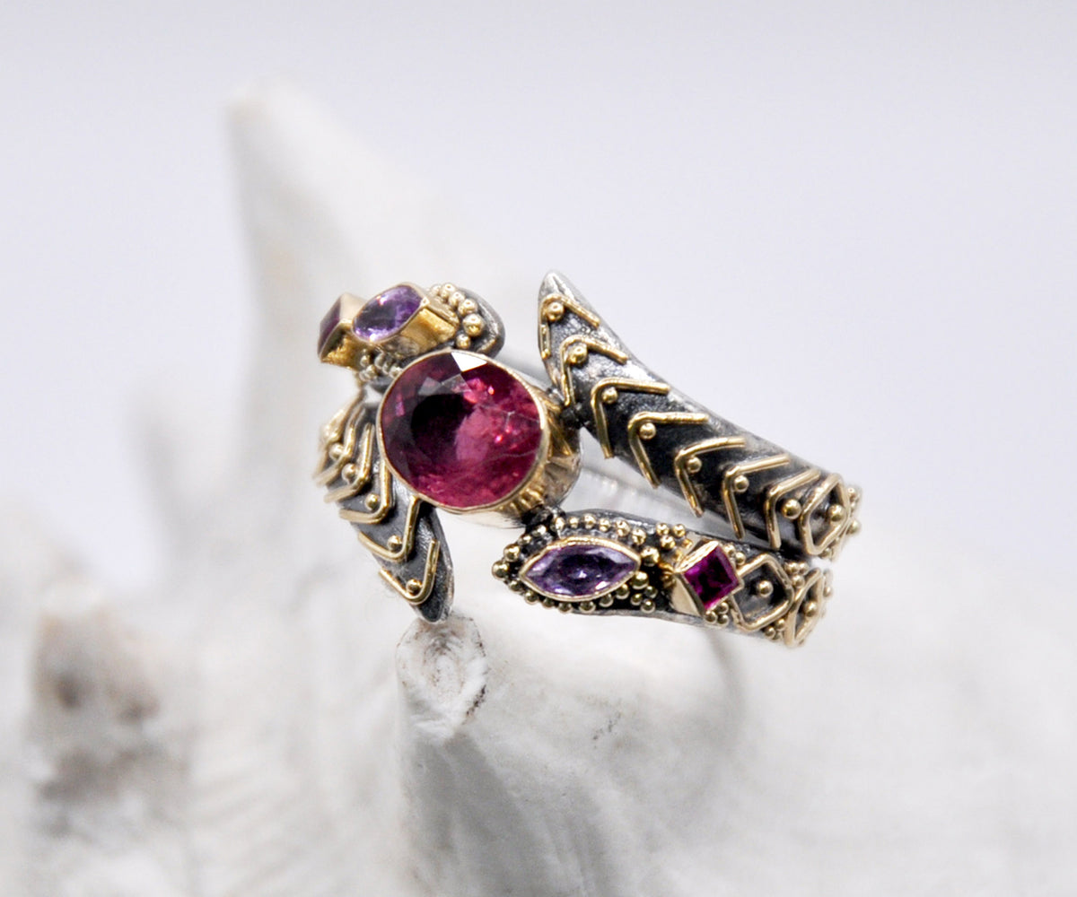 Anillo Kundalini Polaris Turmalina