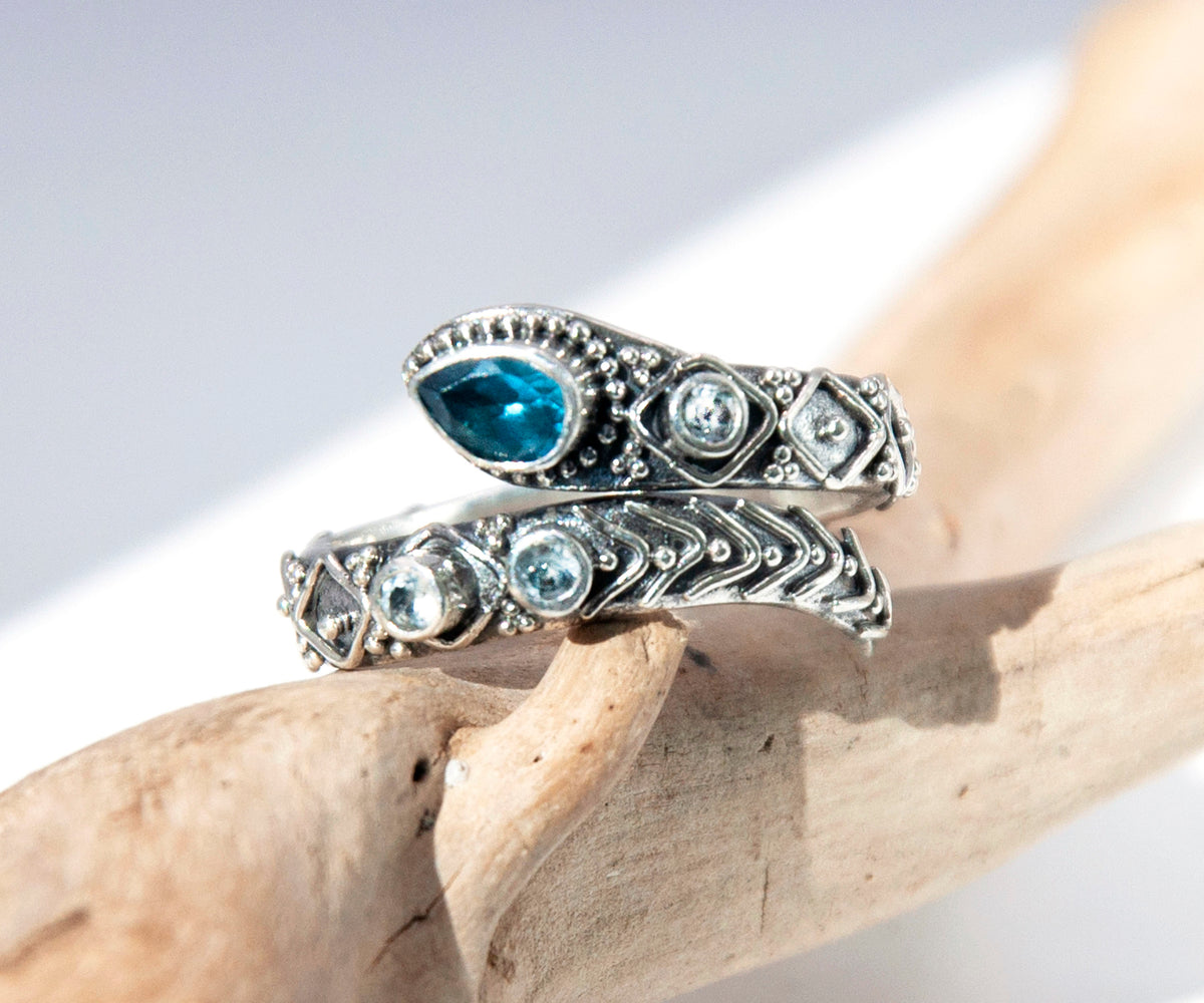 Anillo Kundalini Topacio