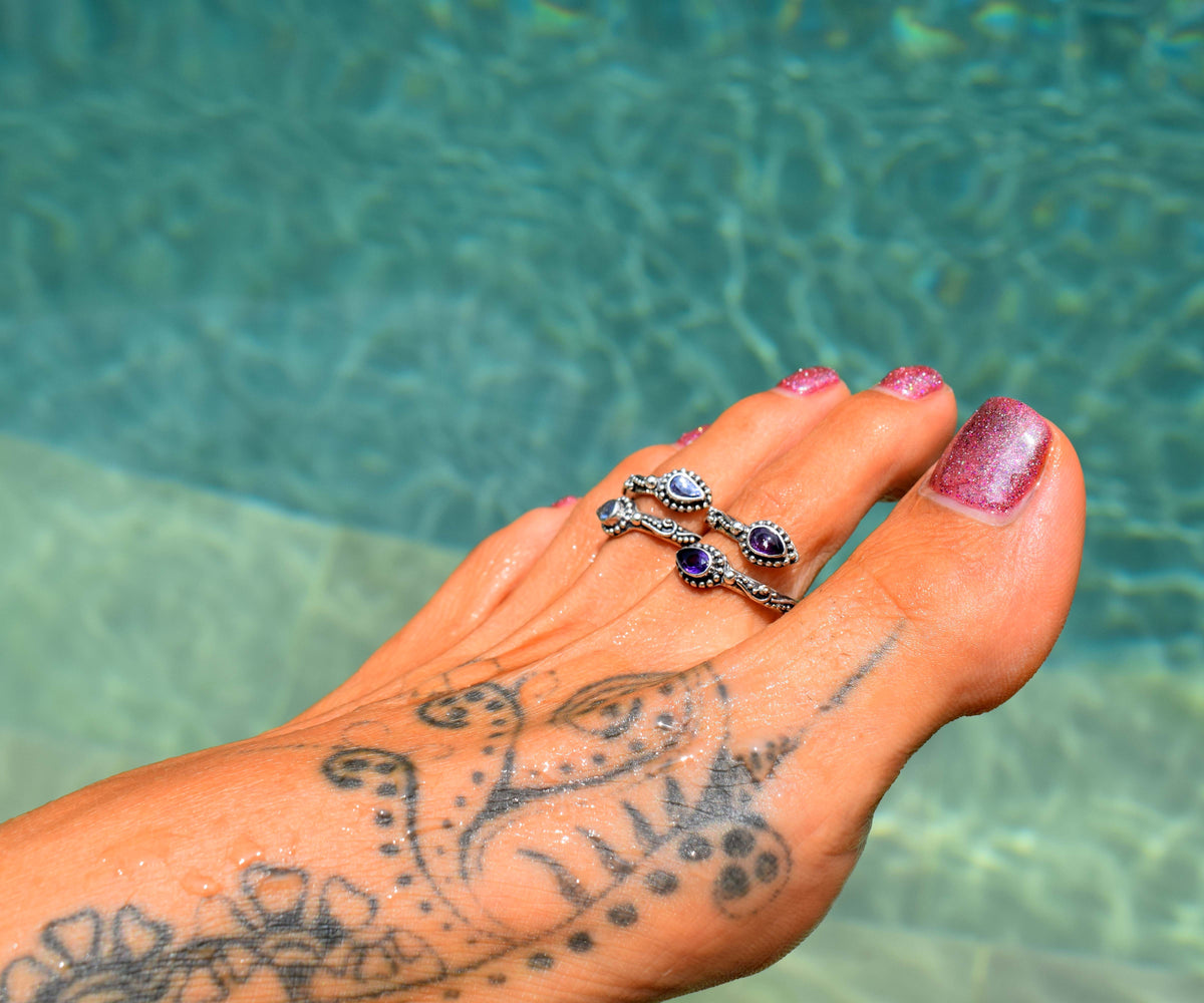 Anillo Pie Duo Topacio