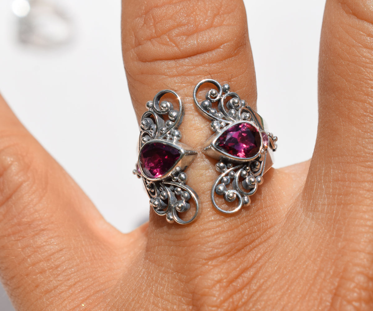 Anillo Open Butterfly Rodolita