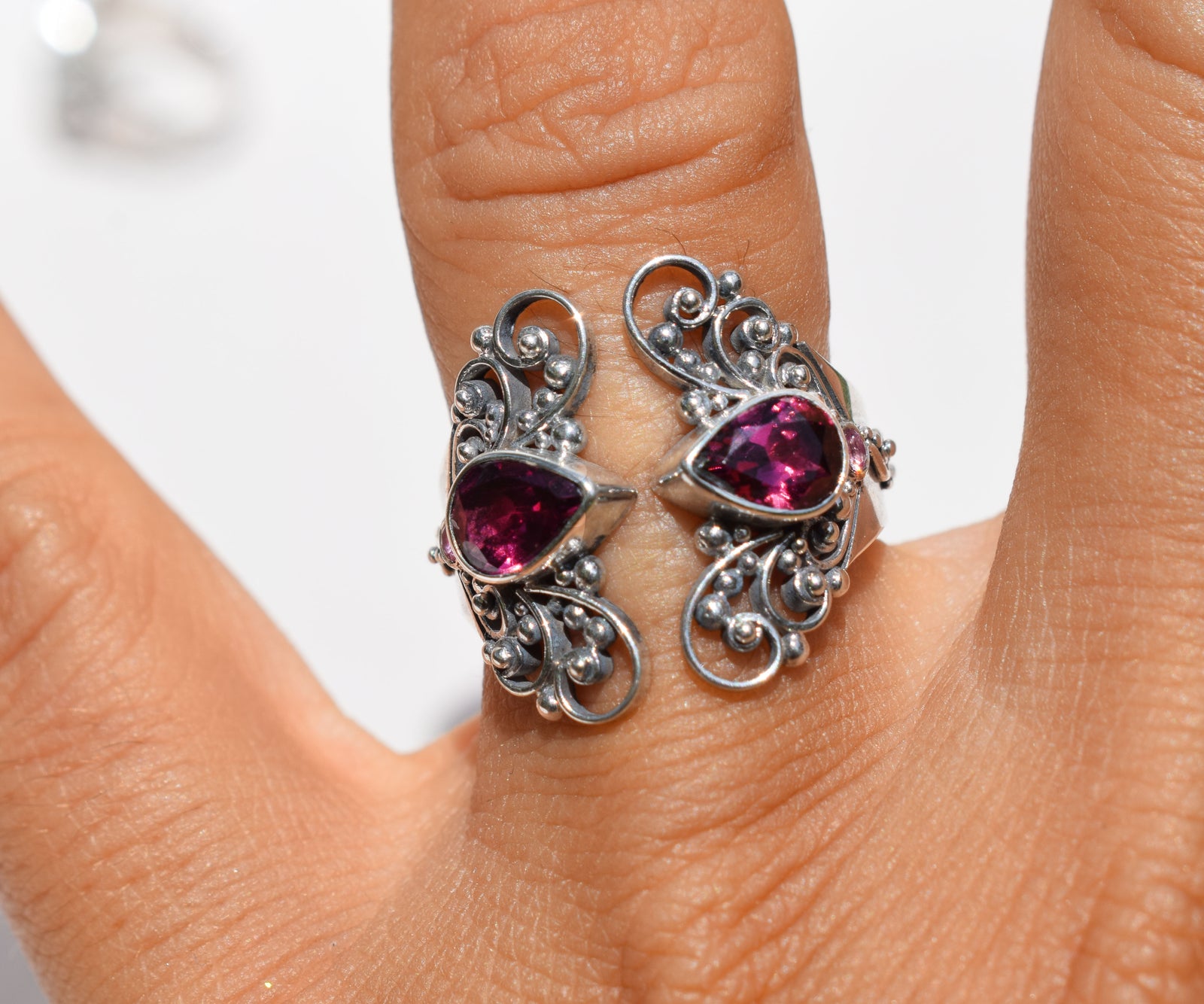 Anillo Open Butterfly Rodolita